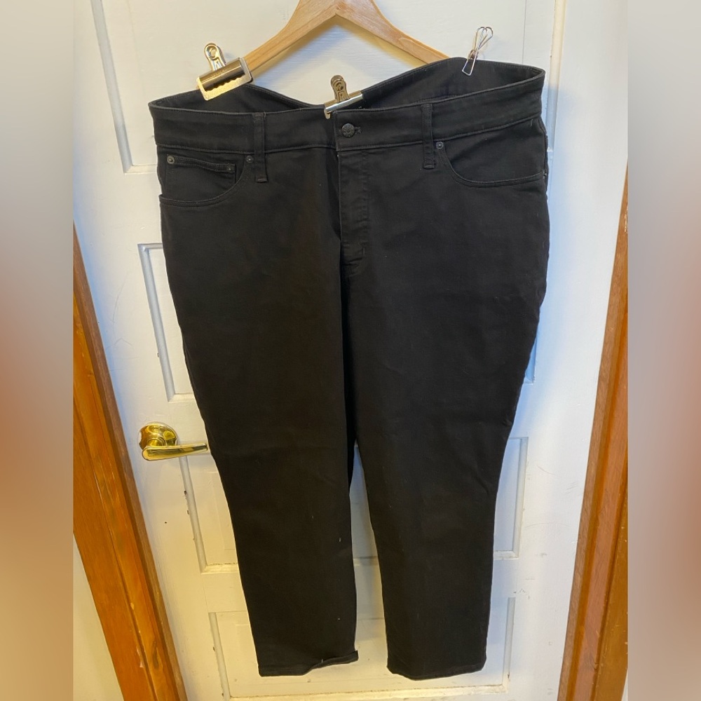 Jcrew factory curvy straightforward black denim